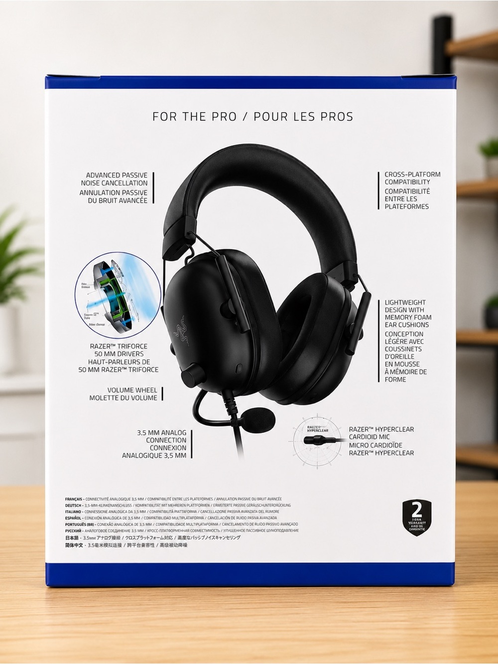 Razer BlackShark V2 X Wired Gaming Headset Black 3.5mm Multi-Platform NEW
